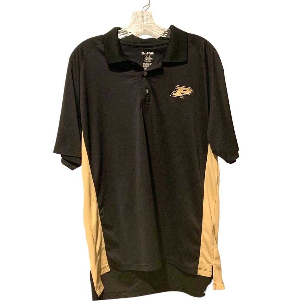 Men's Size L PURDUE Polo Golf Shirt PRO EDGE by KNIGHTS APPAREL Embroidered